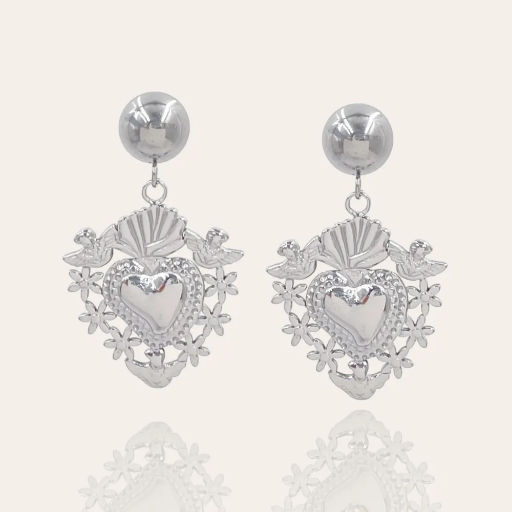 Sacro Cuore-Orecchini in Acciaio - OAP-103-AA4290E