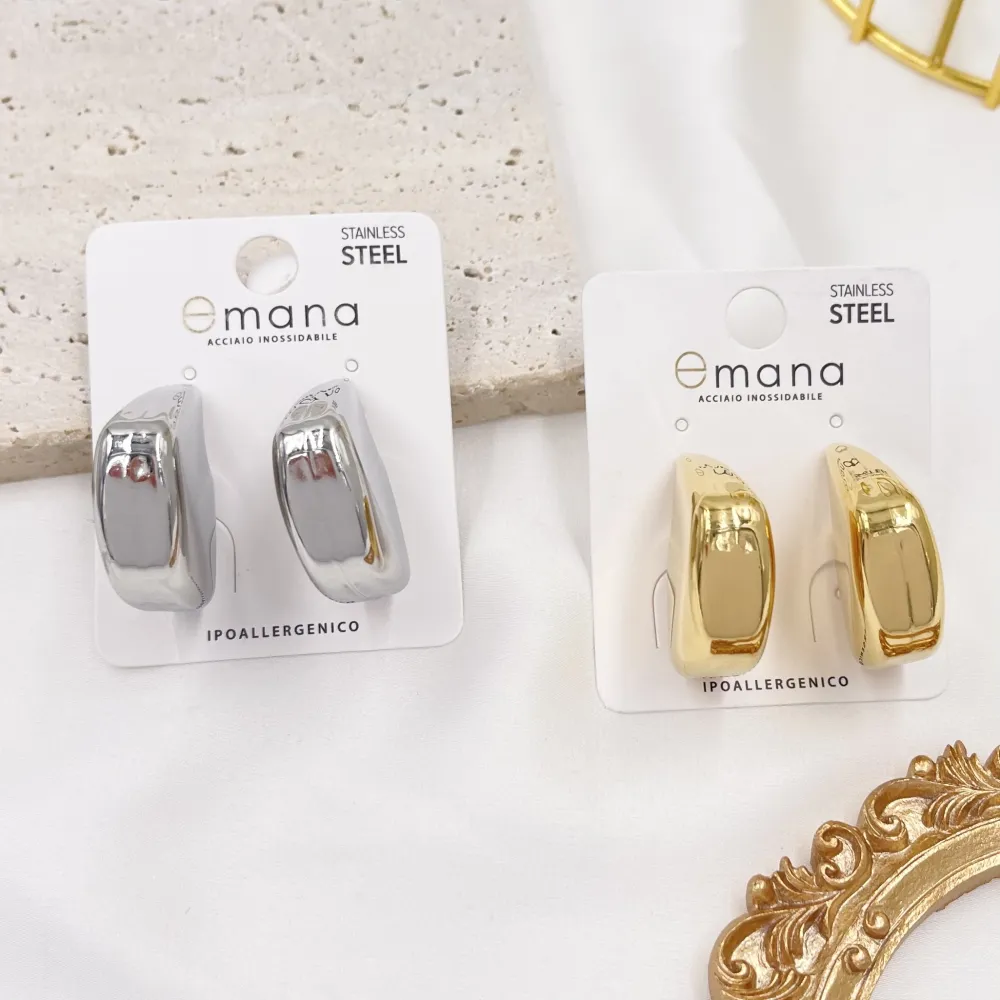 Orecchini Bombato-Orecchini in Acciaio - OAP-103-AA4307E