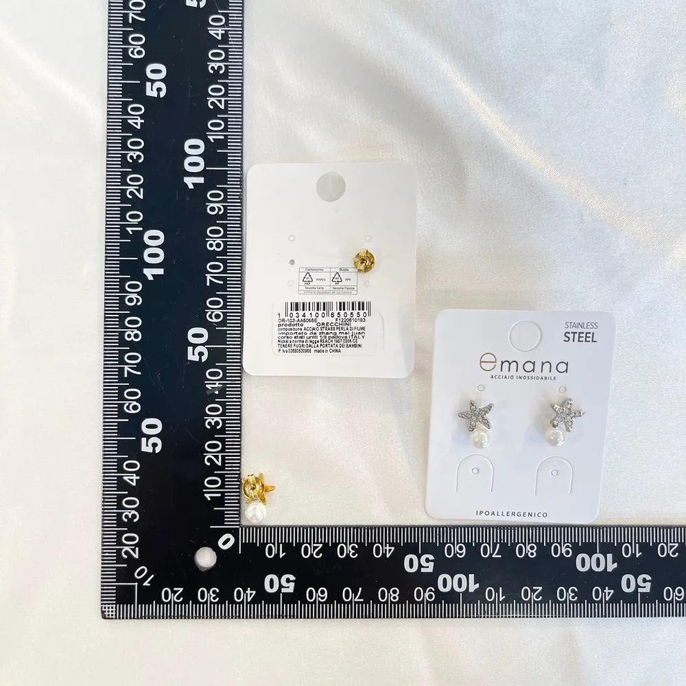 Stella Marina Perla -Orecchini in Acciaio - OAP-103-AA5055E