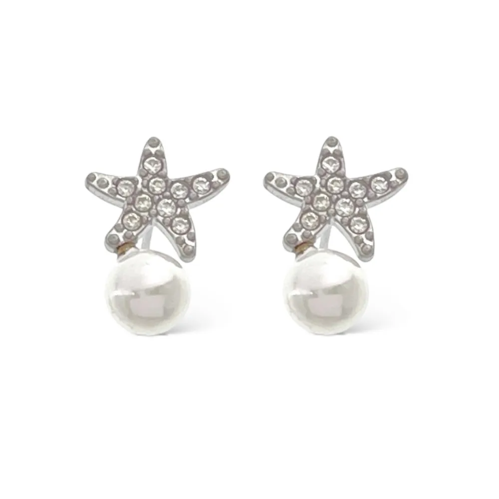 Stella Marina Perla -Orecchini in Acciaio - OAP-103-AA5055E