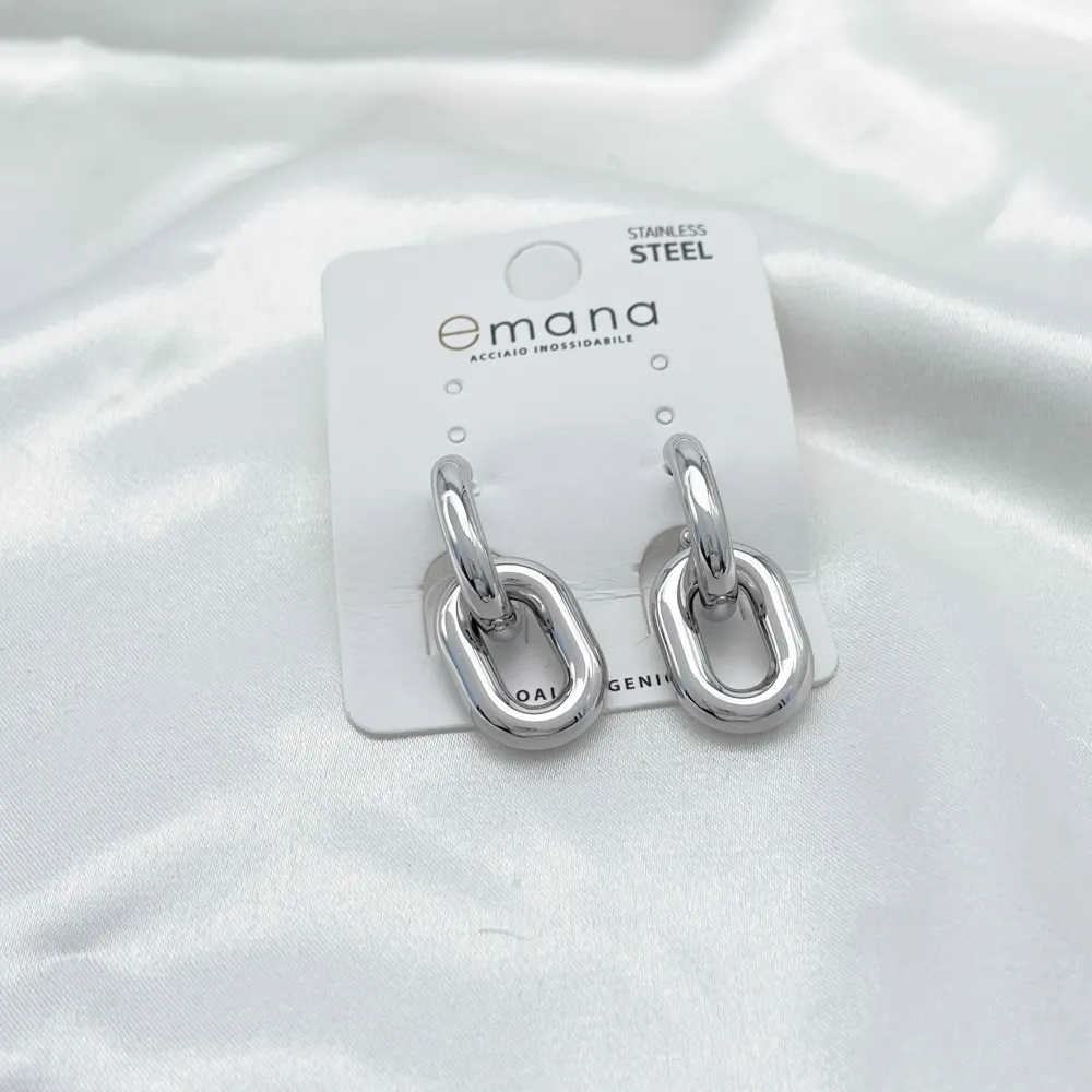 Cerchio Ovale-Orecchini in Acciaio - OAP-103-AA5563E