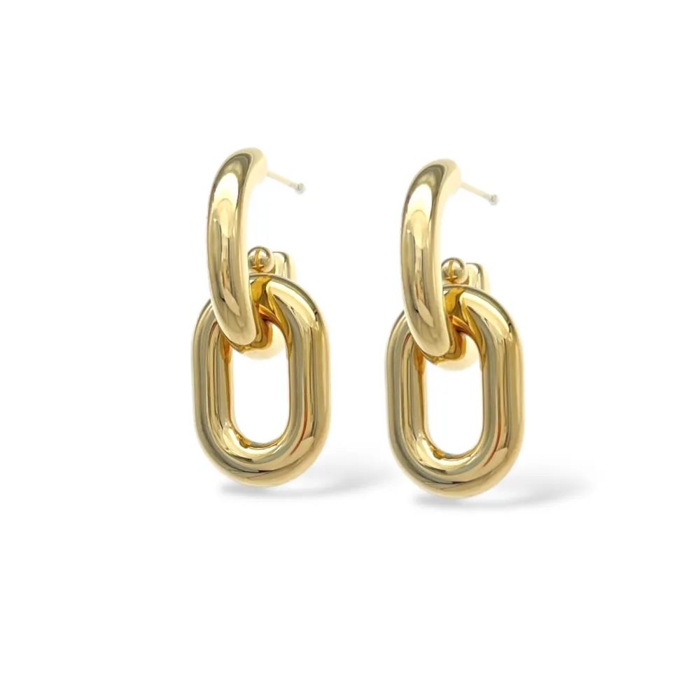 Cerchio Ovale-Orecchini in Acciaio - OAP-103-AA5563E