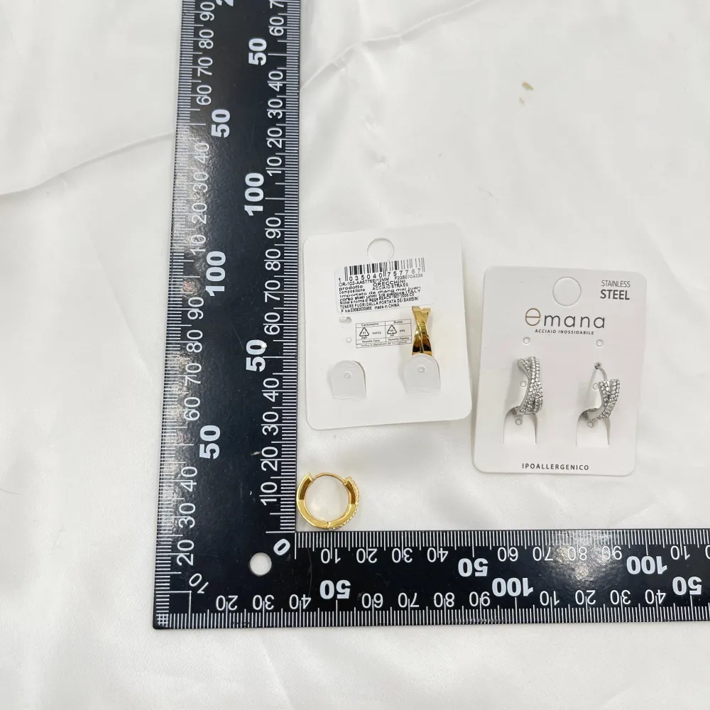 Cerchio X 12mm con Zirconia-Orecchini in Acciaio - OAP-103-AA5776E