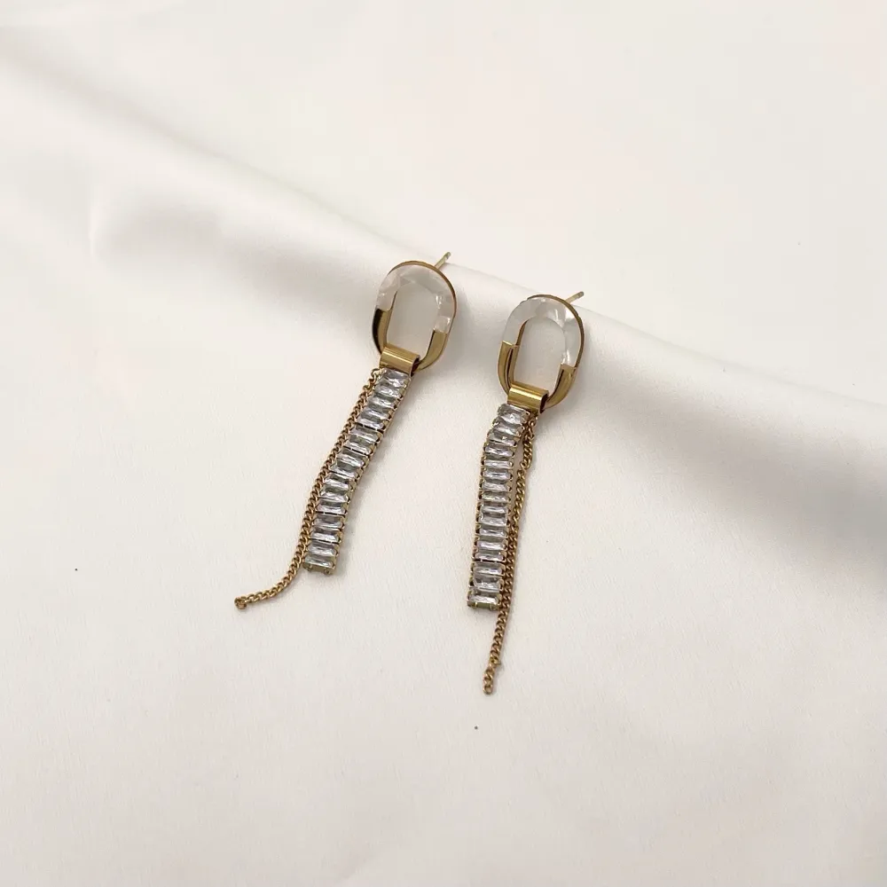 Cerchio con Tennis-Orecchini in Acciaio - OAP-413-1163