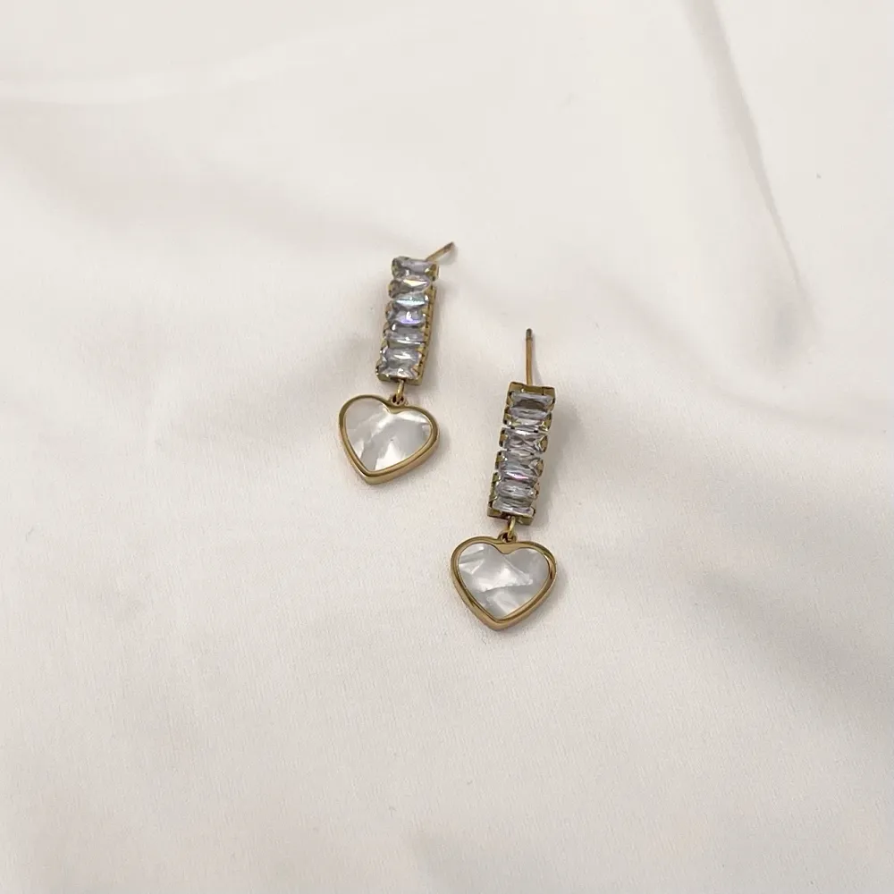 Tennis Cuore-Orecchini in Acciaio - OAP-413-1392