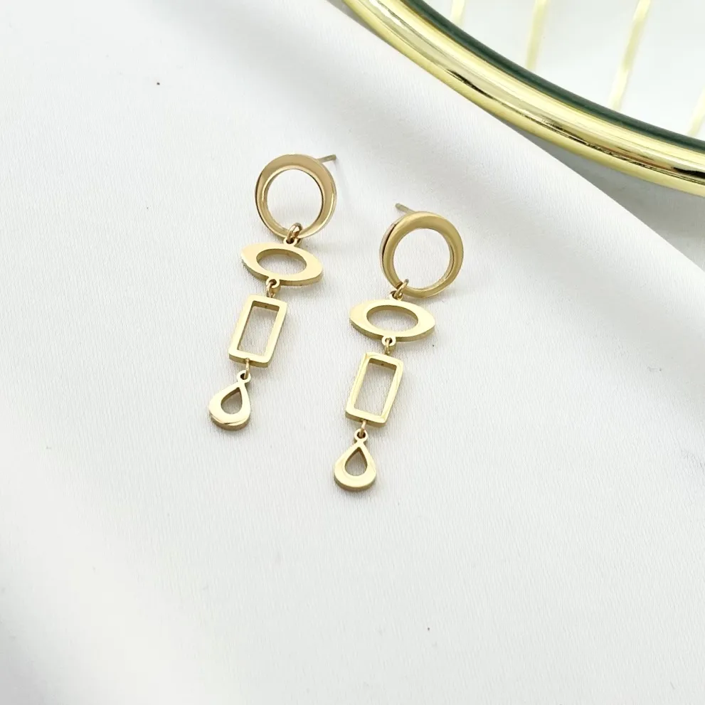 Forme Geometriche-Orecchini in Acciaio - OAP-413-1850