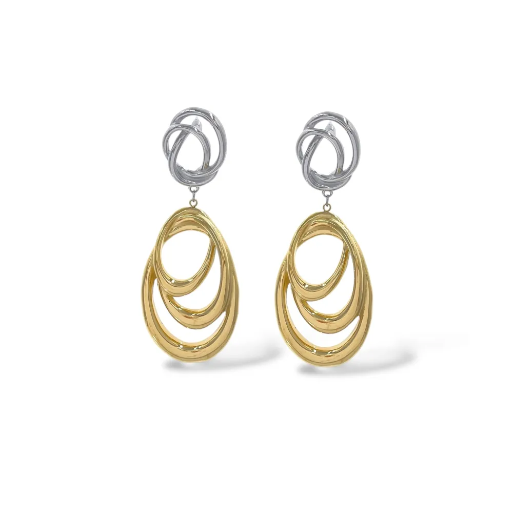 Cerchio Ovale -Orecchini in Acciaio - OAP-413-506