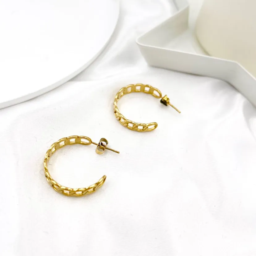 Groumette 24mm -Orecchini a Cerchio in Acciaio - OAP413-786