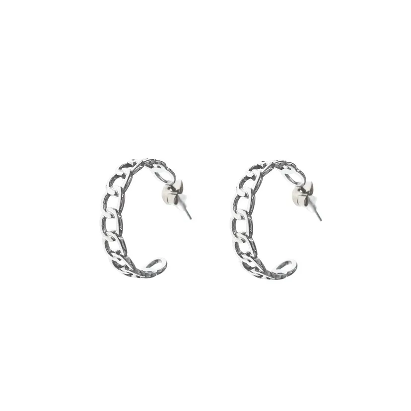 Groumette 24mm -Orecchini a Cerchio in Acciaio - OAP413-786