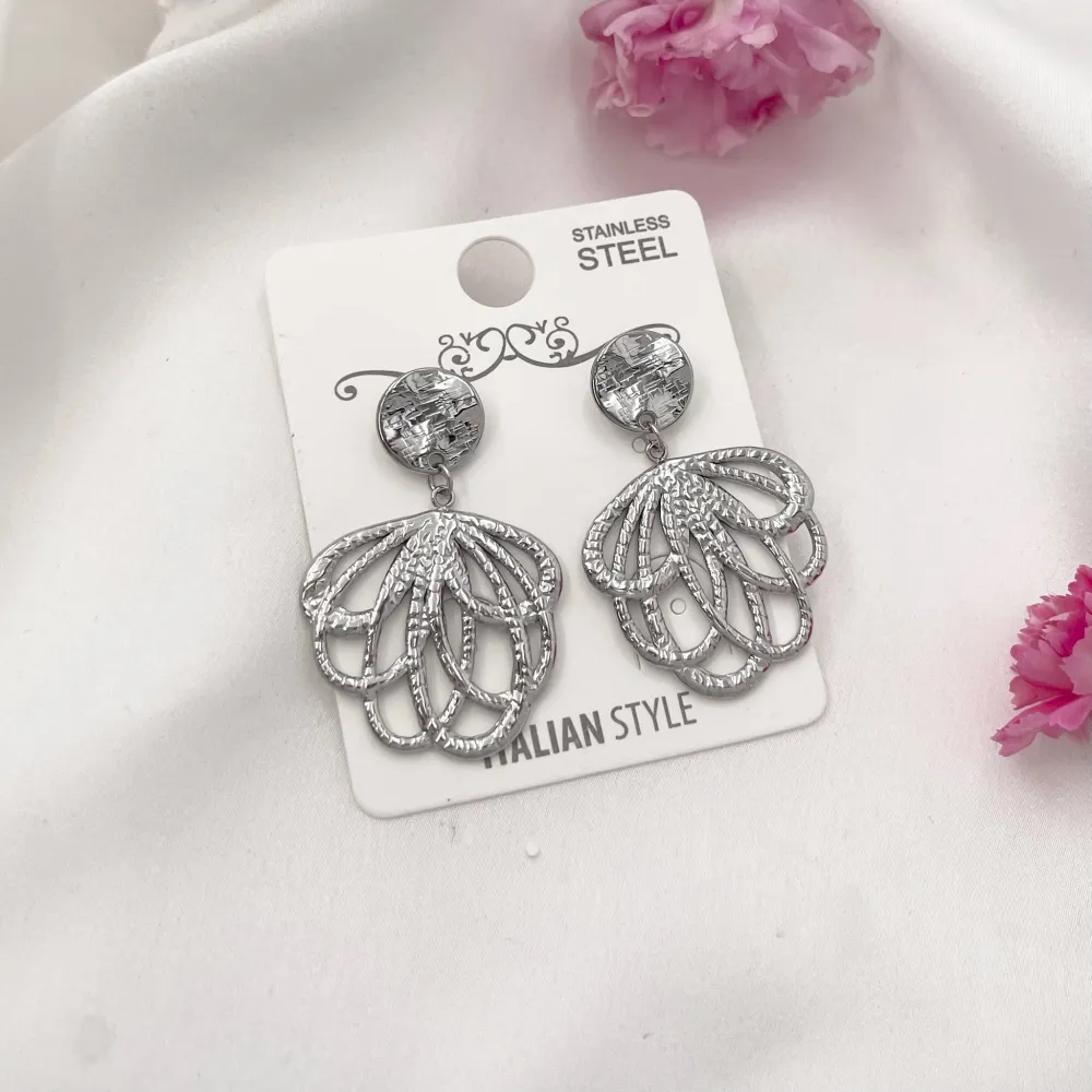 Rombo con Perla-Orecchini in Acciaio - OAP-729-25