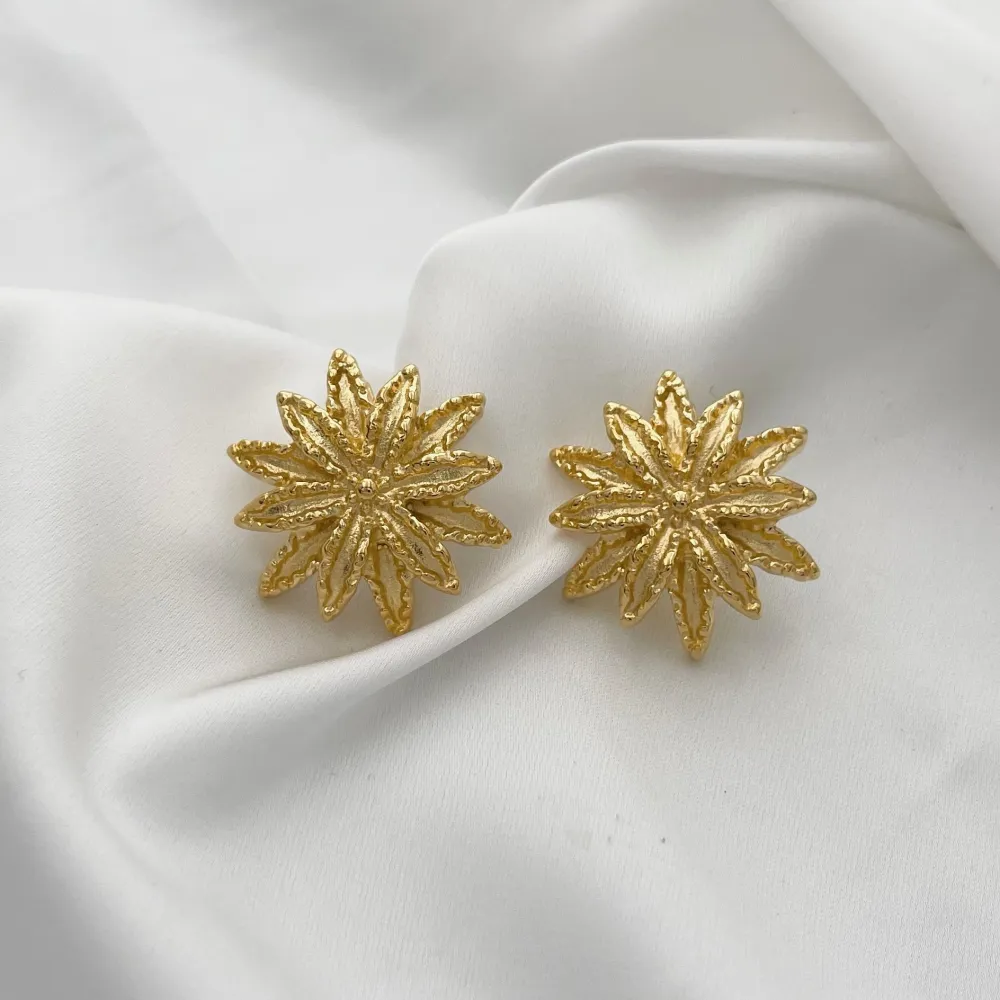 Fiore-Orecchini in Acciaio - OAP-729-28