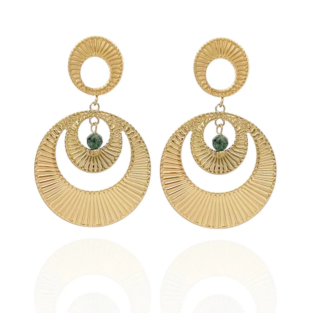 Tondo con Cerchio-Orecchini in Acciaio - OAP-729-43