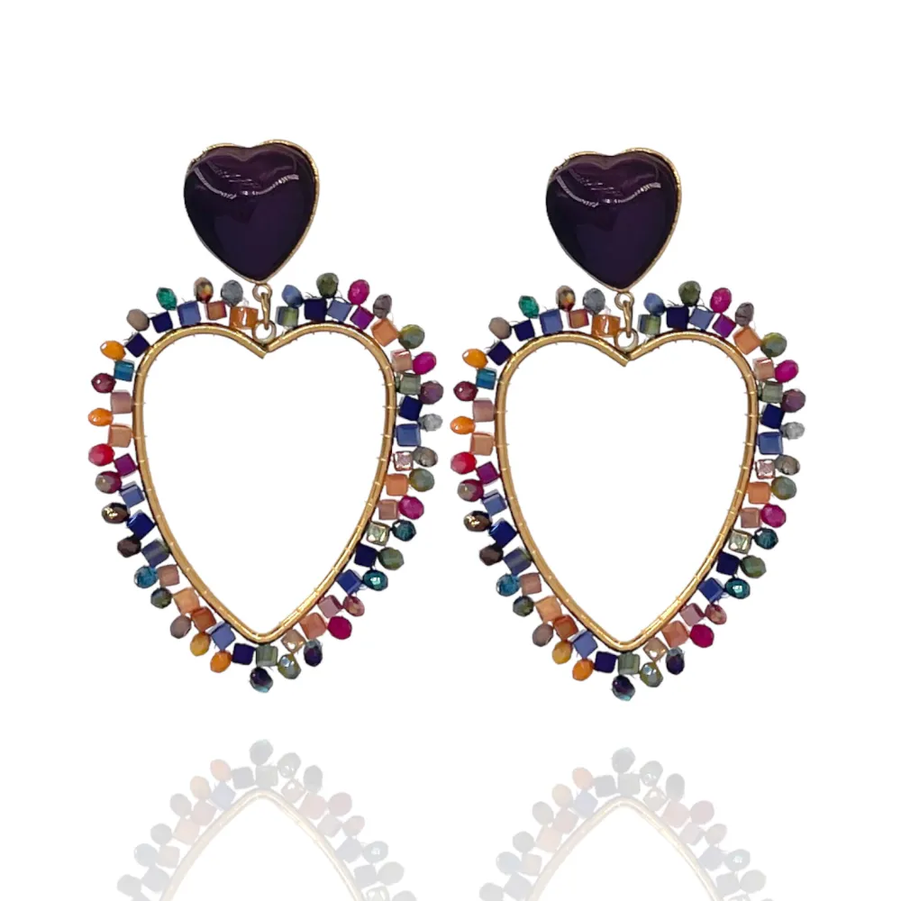 Cuore Vuoto-Orecchini in Acciaio - OAP-732-108