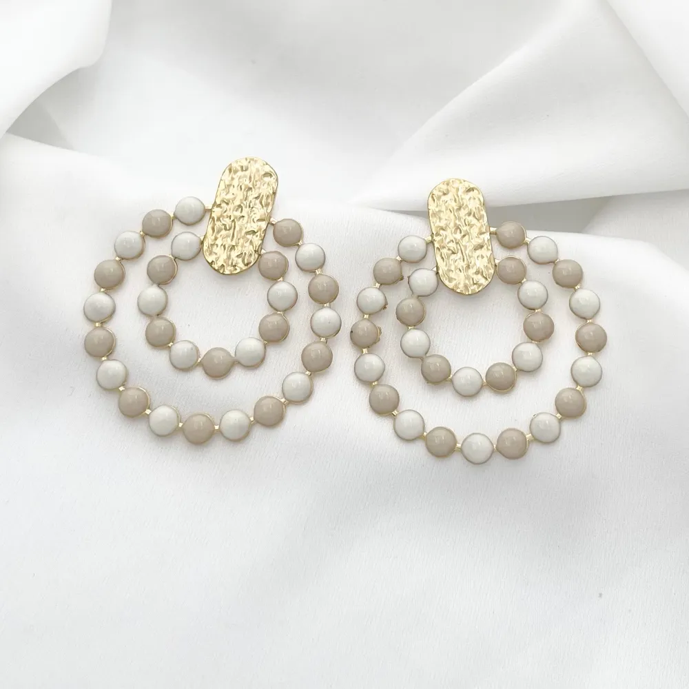 Doppio Cerchio-Orecchini in Acciaio - OAP-732-21