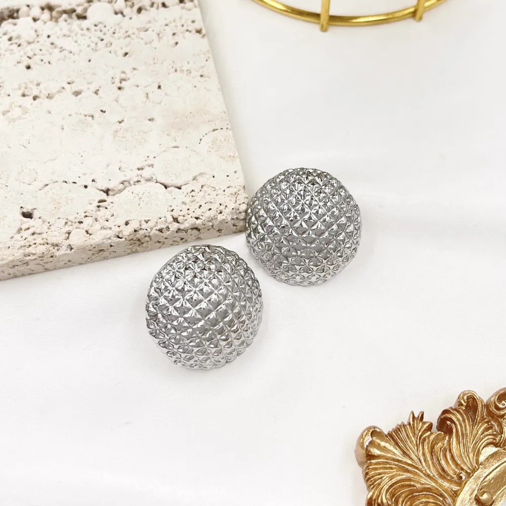 Bottone-Orecchini in Acciaio - OAP-732-267