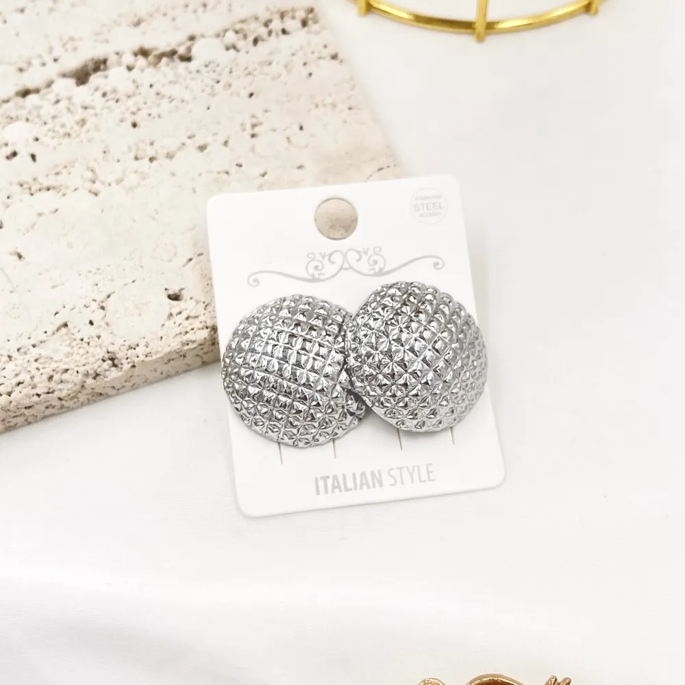 Bottone-Orecchini in Acciaio - OAP-732-267