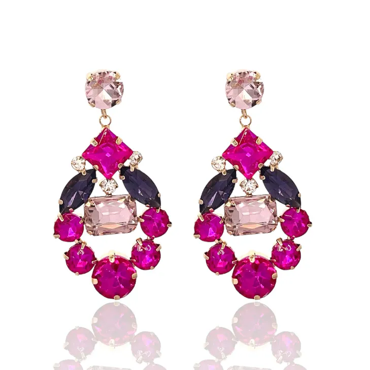 Fantasia-Orecchini Moda Vetro - OMM-520-L36