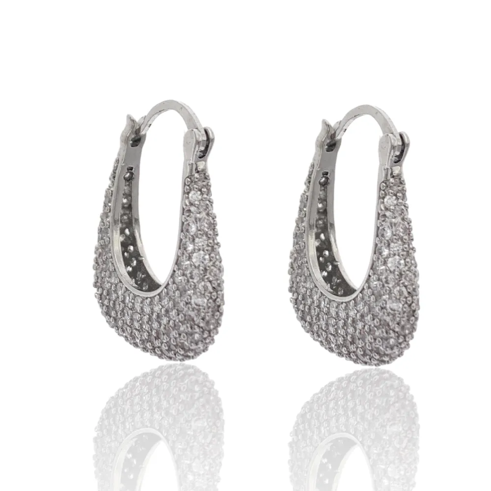 Lucchetto con Zirconia-Orecchini con Zirconia - OMZ-520-L57