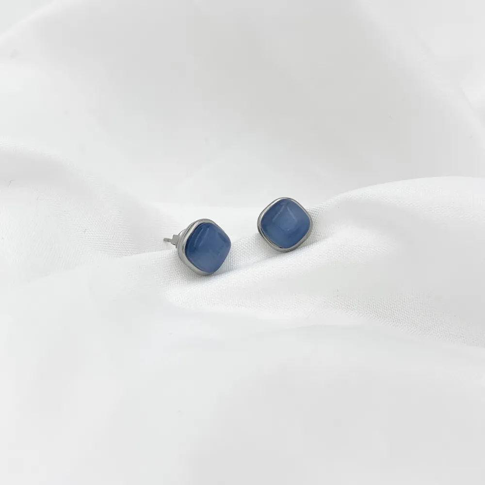 Pietra Quadrata-36Paia Orecchini a Lobo in Acciaio - OPA-103-AA2572E