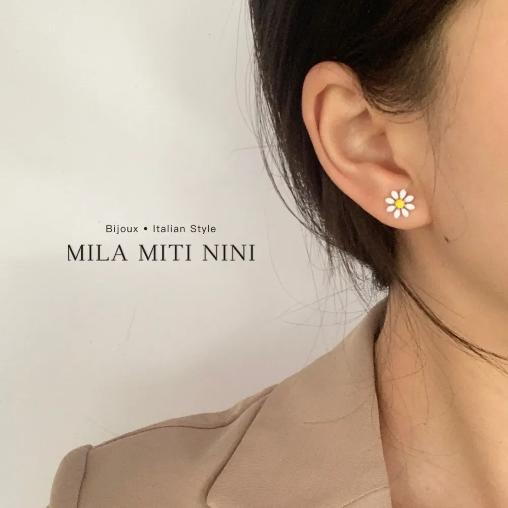 Margherita Smaltata-12Paia Orecchini a Lobo in Acciaio - OPA-103-AA284E