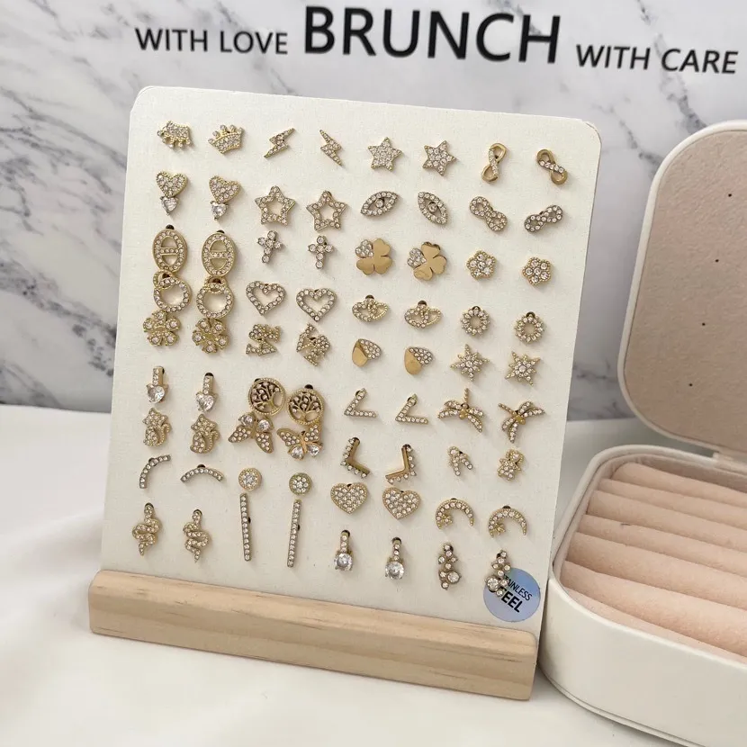 Orecchini a lobo Soggetti Mix-36 Paia Orecchini in Acciaio con - OPA-103-AA403ET