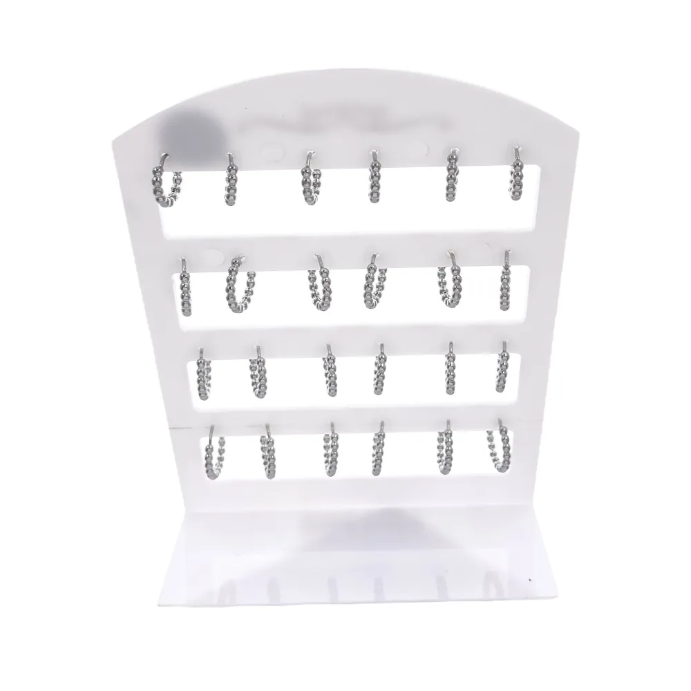 Cerchio Pallina Scalare-12paia Orecchini in Acciaio - OPA-103-AA4155E 13mm