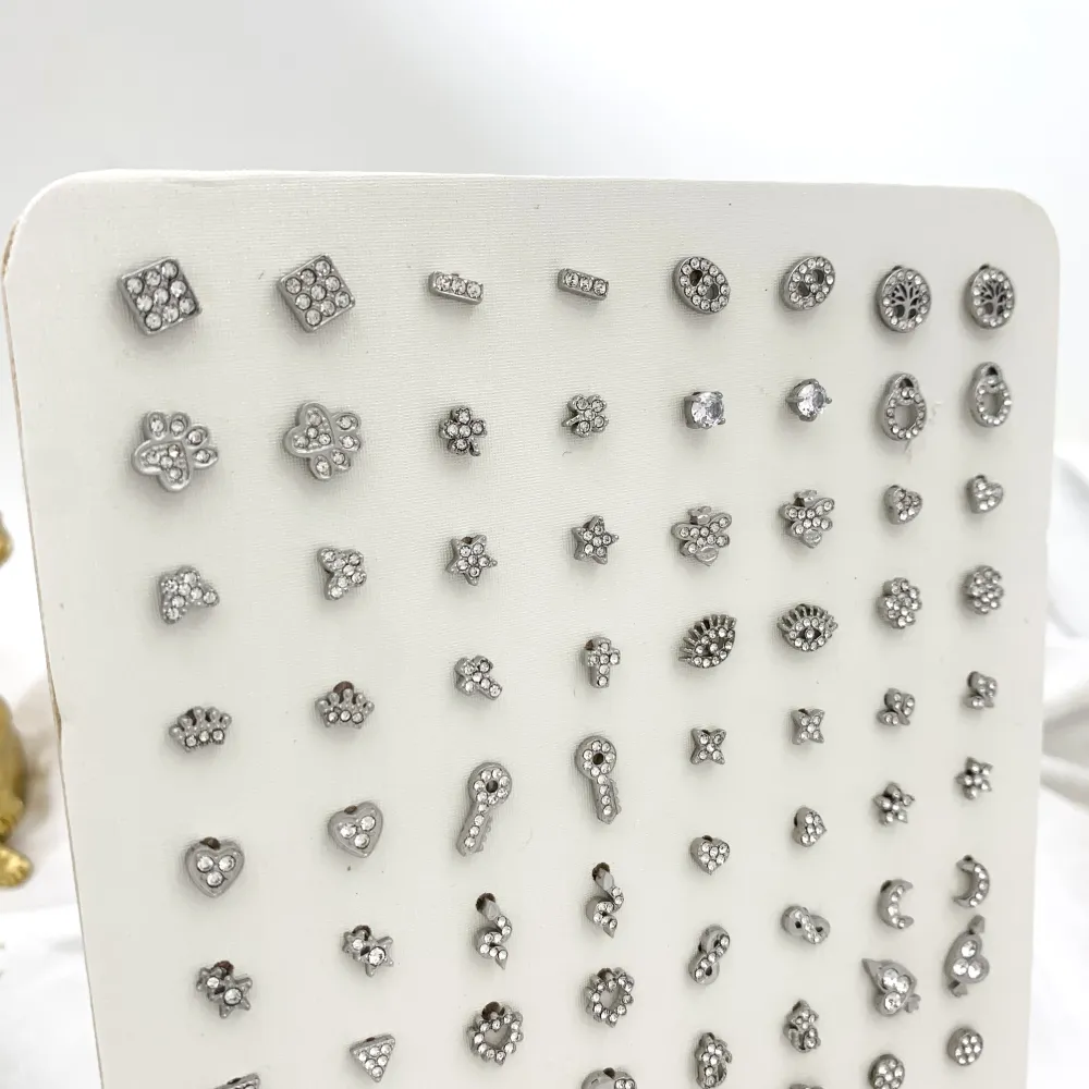 Soggetti Mix-36Paia Orecchini a Lobo in Acciaio - OPA-103-AA744E