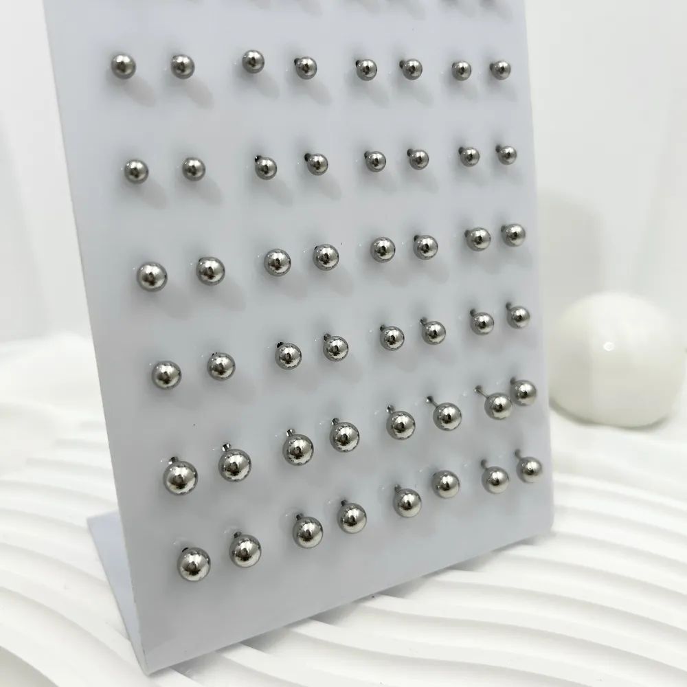 Pallina Scalare -36Paia Orecchini in Acciaio - OPA-107-184-140 Pallina Scalare