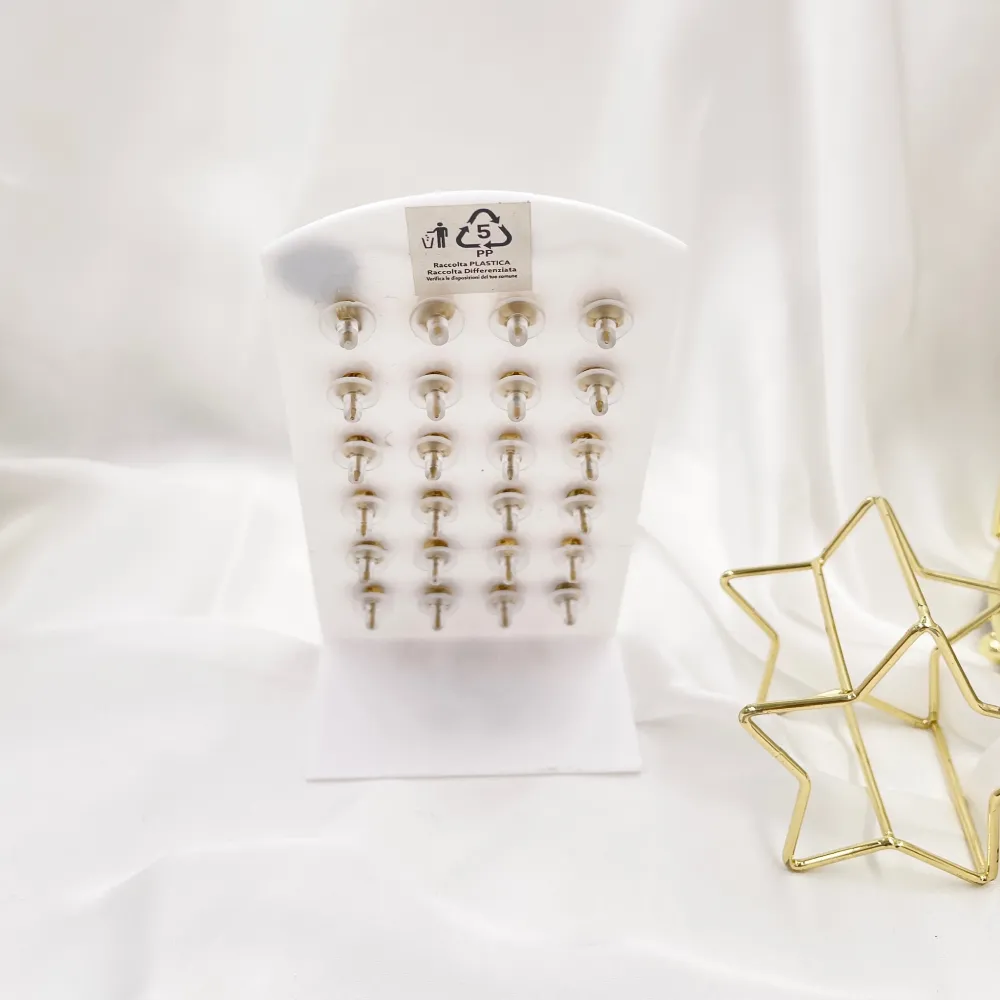 Fiore-12 Paia Orecchini in Acciaio - OPA-413-949S