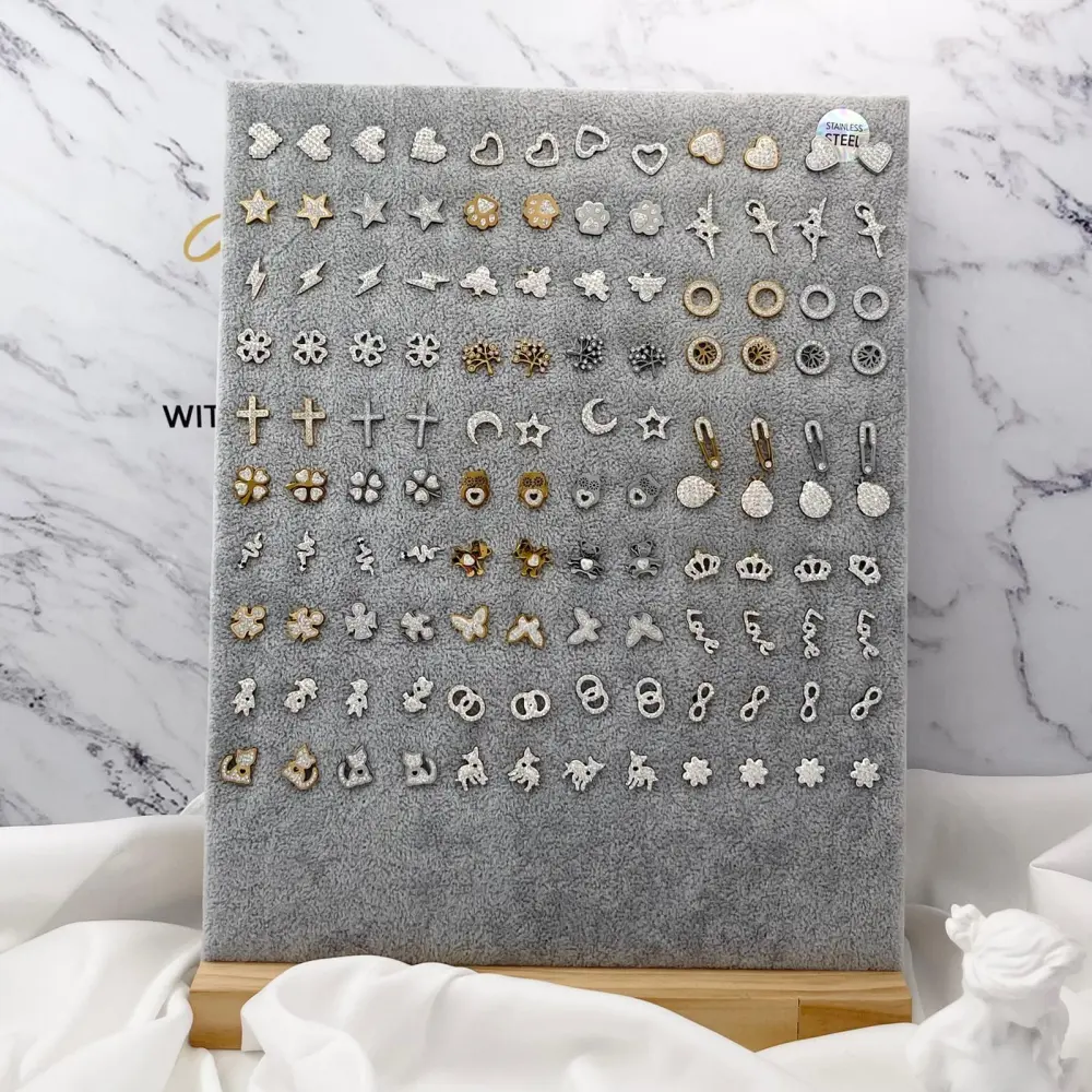 Orecchini a lobo Soggetti Mix-60 Paia Orecchini in Acciaio - OPA-413-966