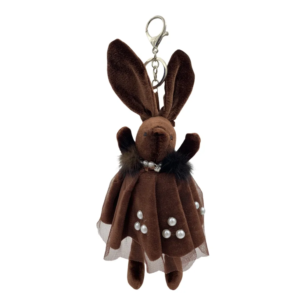 PKM6263-Coniglio Velluto-12Pz Portachiavi Misti - PKM6263-Coniglio Velluto-12Pz Portachiavi Misti