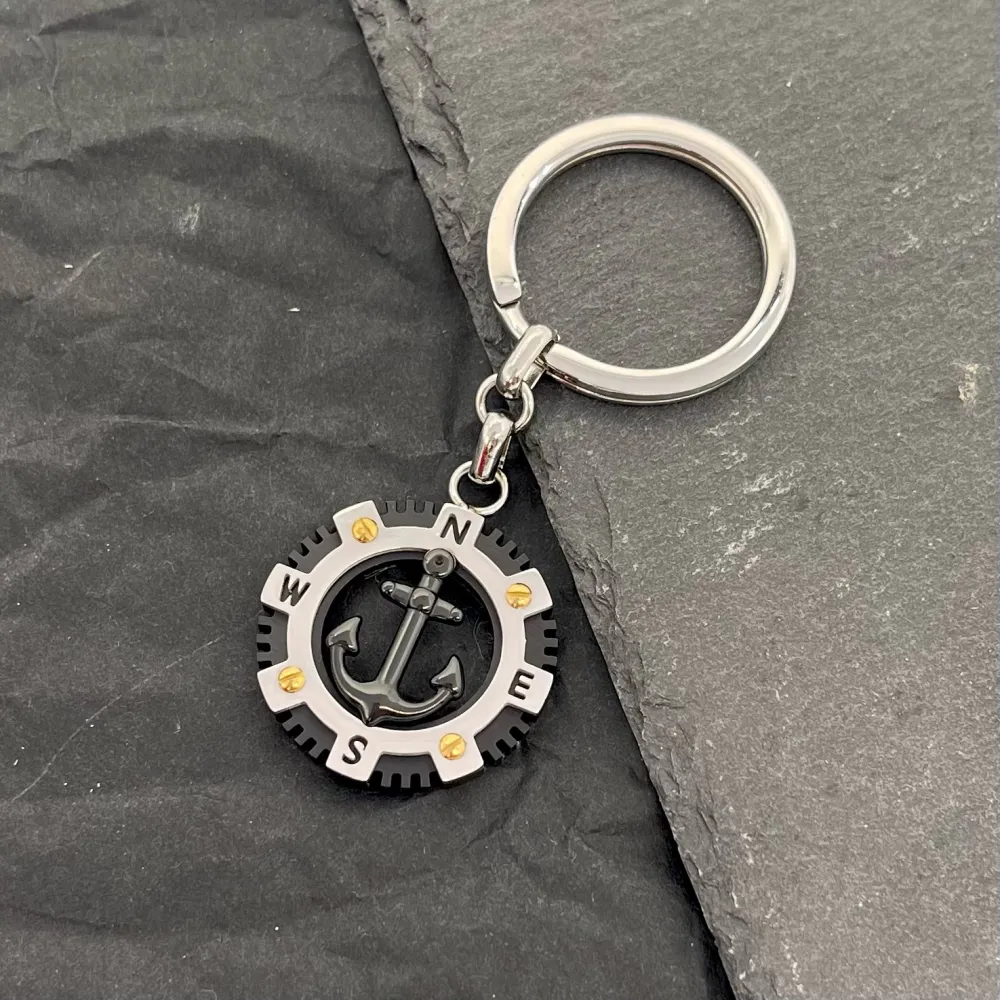 Ancora-Portachiavi da Uomo in Acciaio - PKU-600-H298