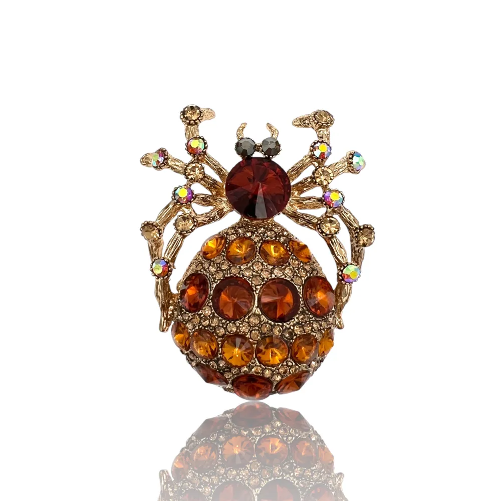 Ragno Grande-Spilla in Metallo e Strass - SPM-312-371