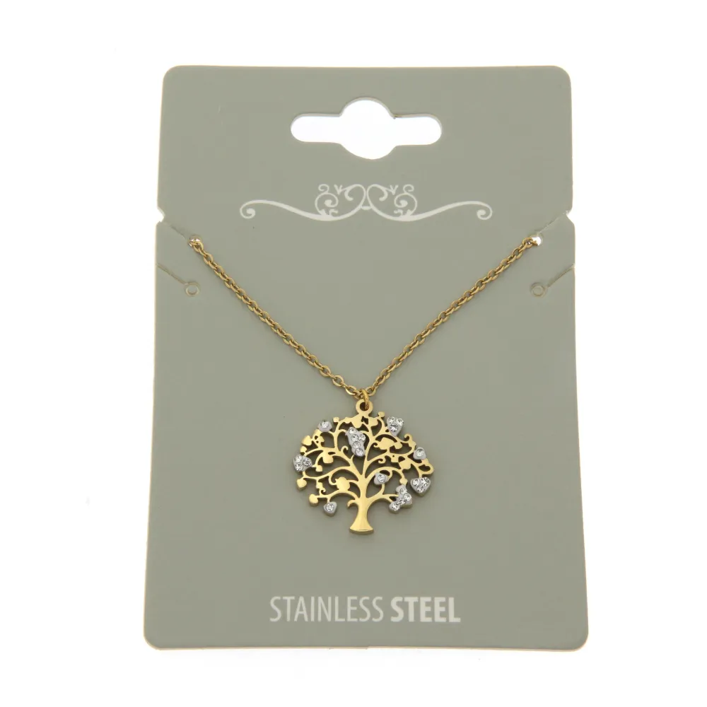 Albero della Vita  3120 - Collana Fine in Acciaio_2
