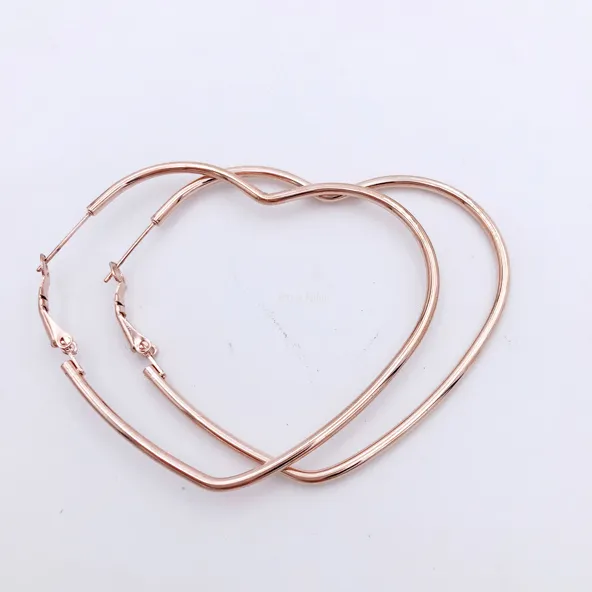 AOC Cerchio cuore 70mm  -Orecchini acciaio_2