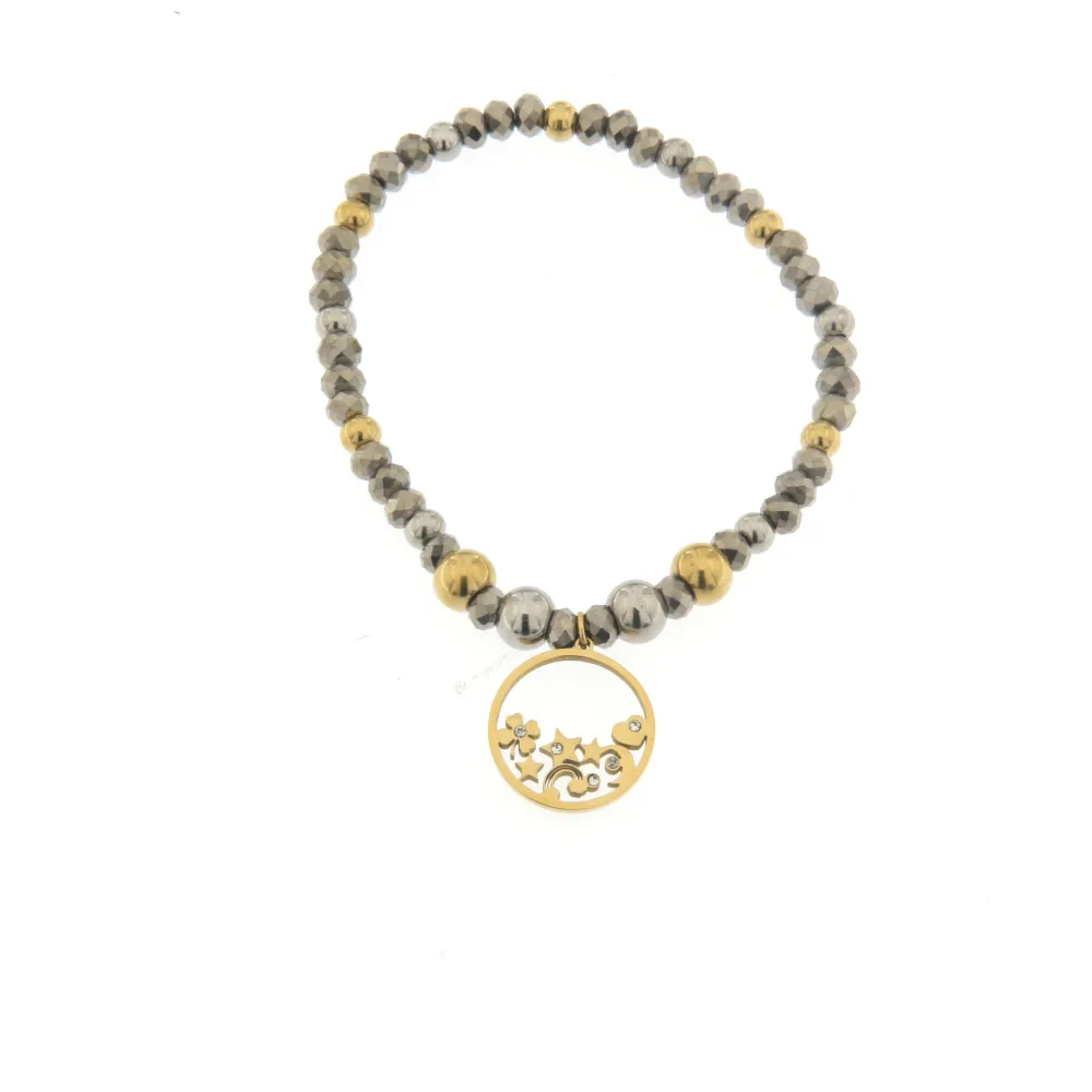 Arcobaleno - Bracciale Elastico con Palline_BICOLORE_1