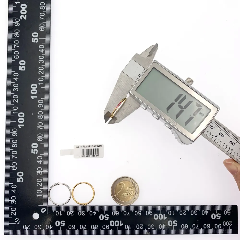 Cinque Punti Luci Zirconia-60Pz Anelli Regolabili in Acciaio - AAR-103-AA2489R