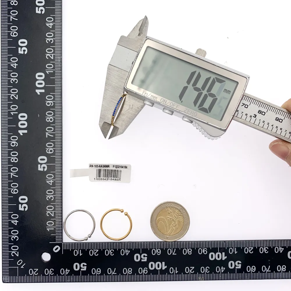 Mezza Fila Zirconia-36Pz Anelli Regolabili in Acciaio - AAR-103-AA2490