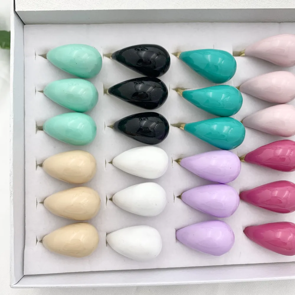 Goccia Smaltata-36pz Anelli Regolabili in Acciaio - AAR-103-AA3317R 36p