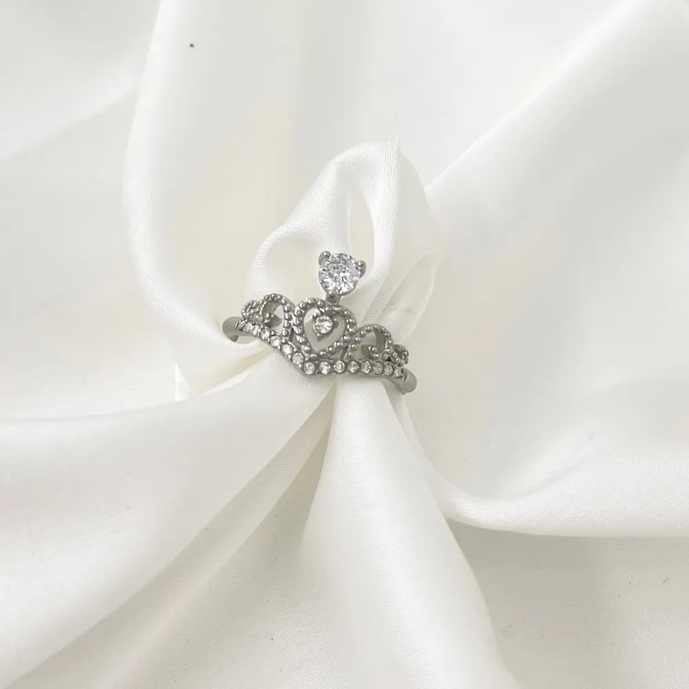 Corona  -Anello Regolabile in Acciaio - AAR-103-AA4229R