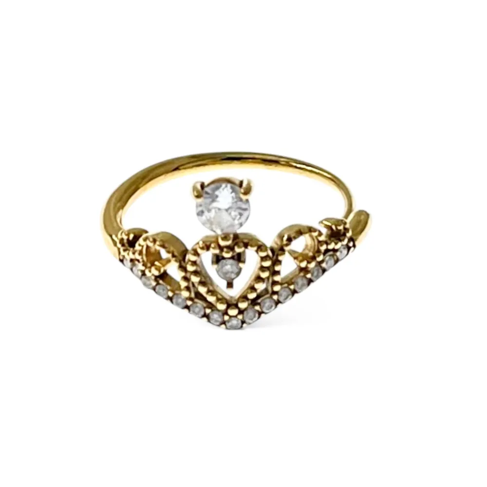 Corona  -Anello Regolabile in Acciaio - AAR-103-AA4229R