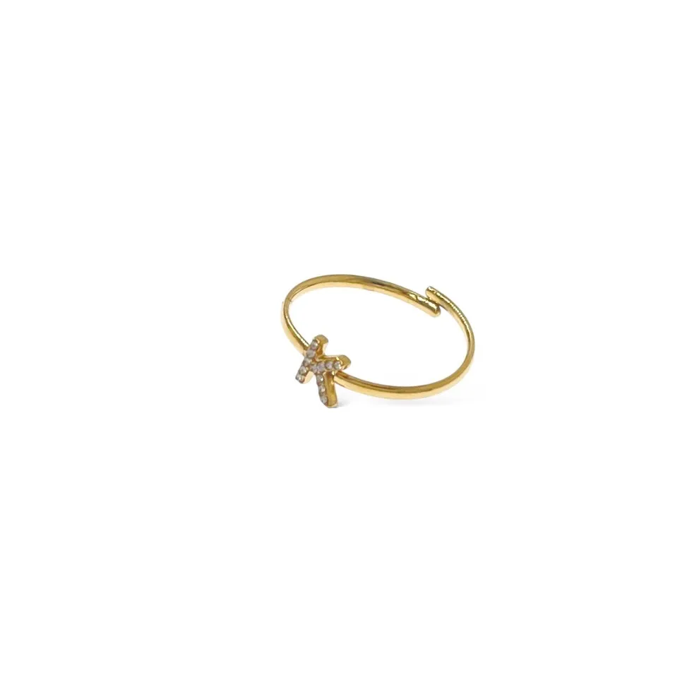 Iniziale-60 pz Anelli in Acciaio - AAR-103-AA4350R