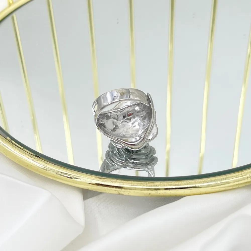 Rosa -Anello Regolabile in Acciaio - AAR-103-AA4455R