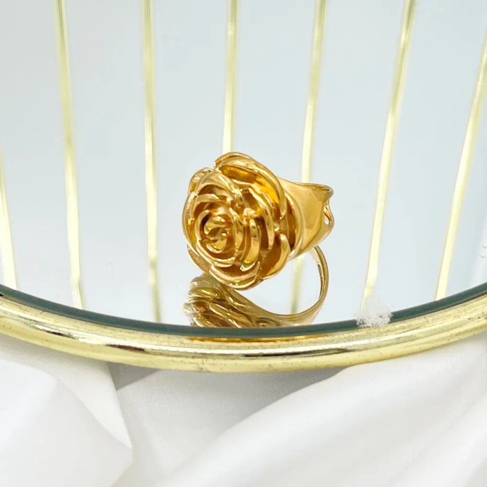 Rosa -Anello Regolabile in Acciaio - AAR-103-AA4455R