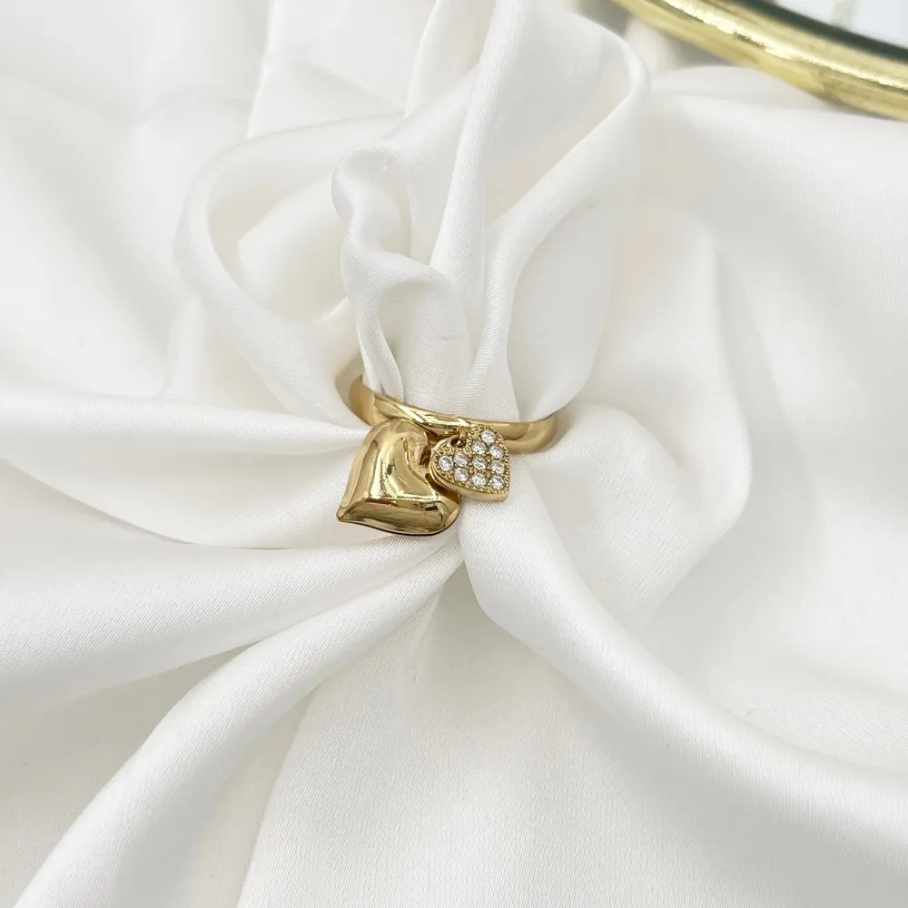 Cuore -Anello Regolabile in Acciaio - AAR-103-AA5366R