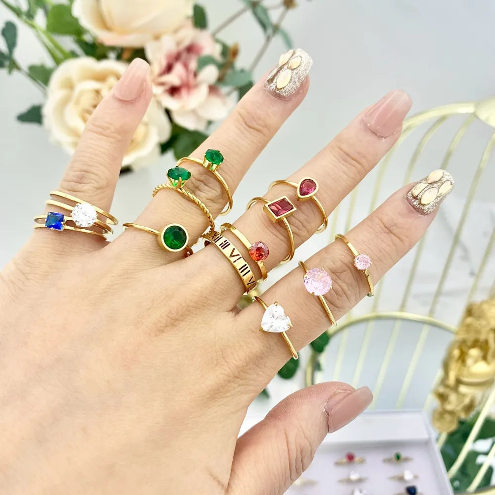 Mix con Punto Luce-60Pz Anelli Regolabili in Acciaio - AAR-105-178