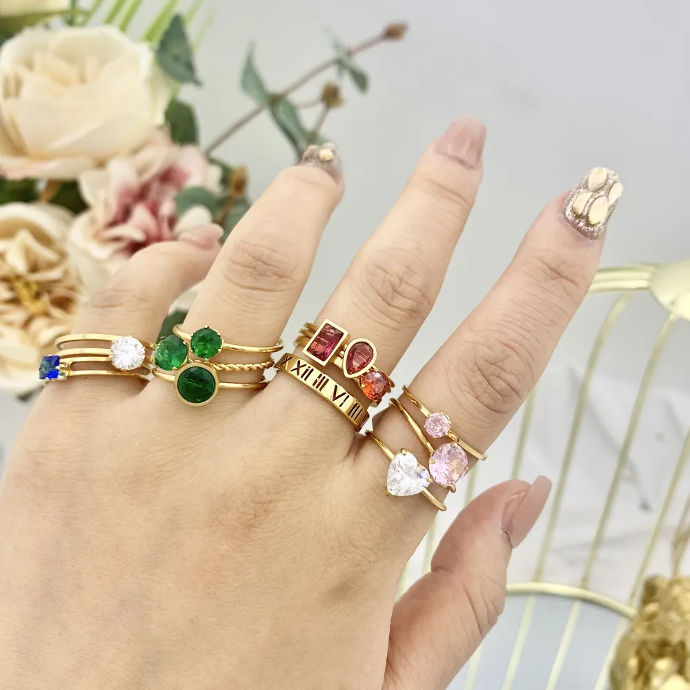 Mix con Punto Luce-60Pz Anelli Regolabili in Acciaio - AAR-105-178