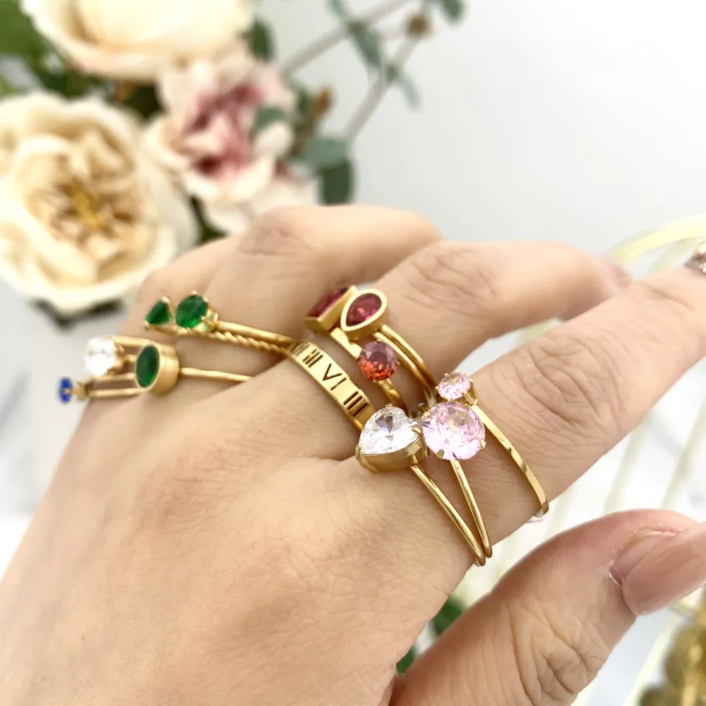 Mix con Punto Luce-60Pz Anelli Regolabili in Acciaio - AAR-105-178