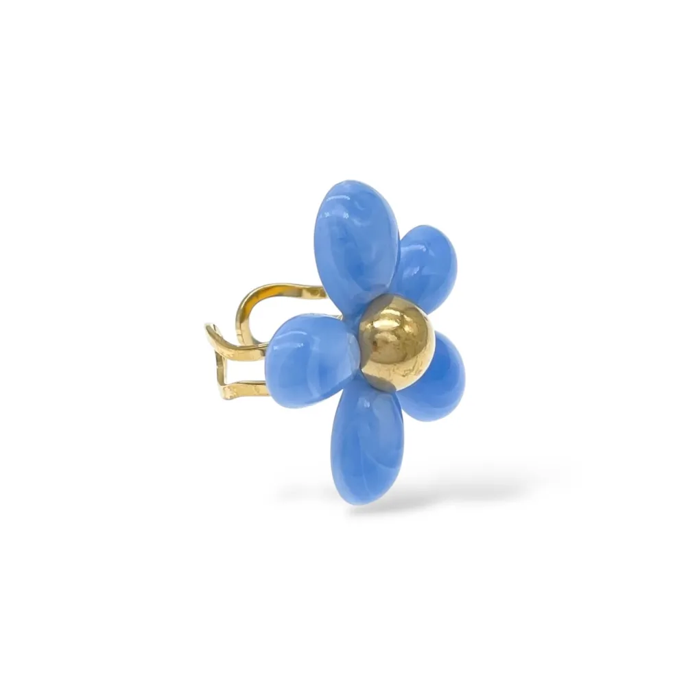 Fiore  -Anello Regolabile in Acciaio - AAR-732-394