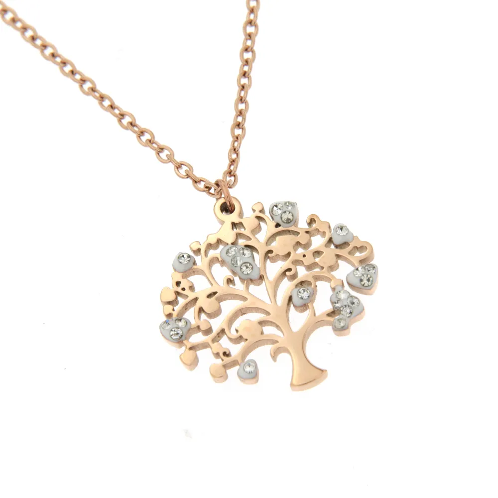 Albero della Vita  3120 - Collana Fine in Acciaio - Albero della Vita  3120 - Collana Fine in Acciaio